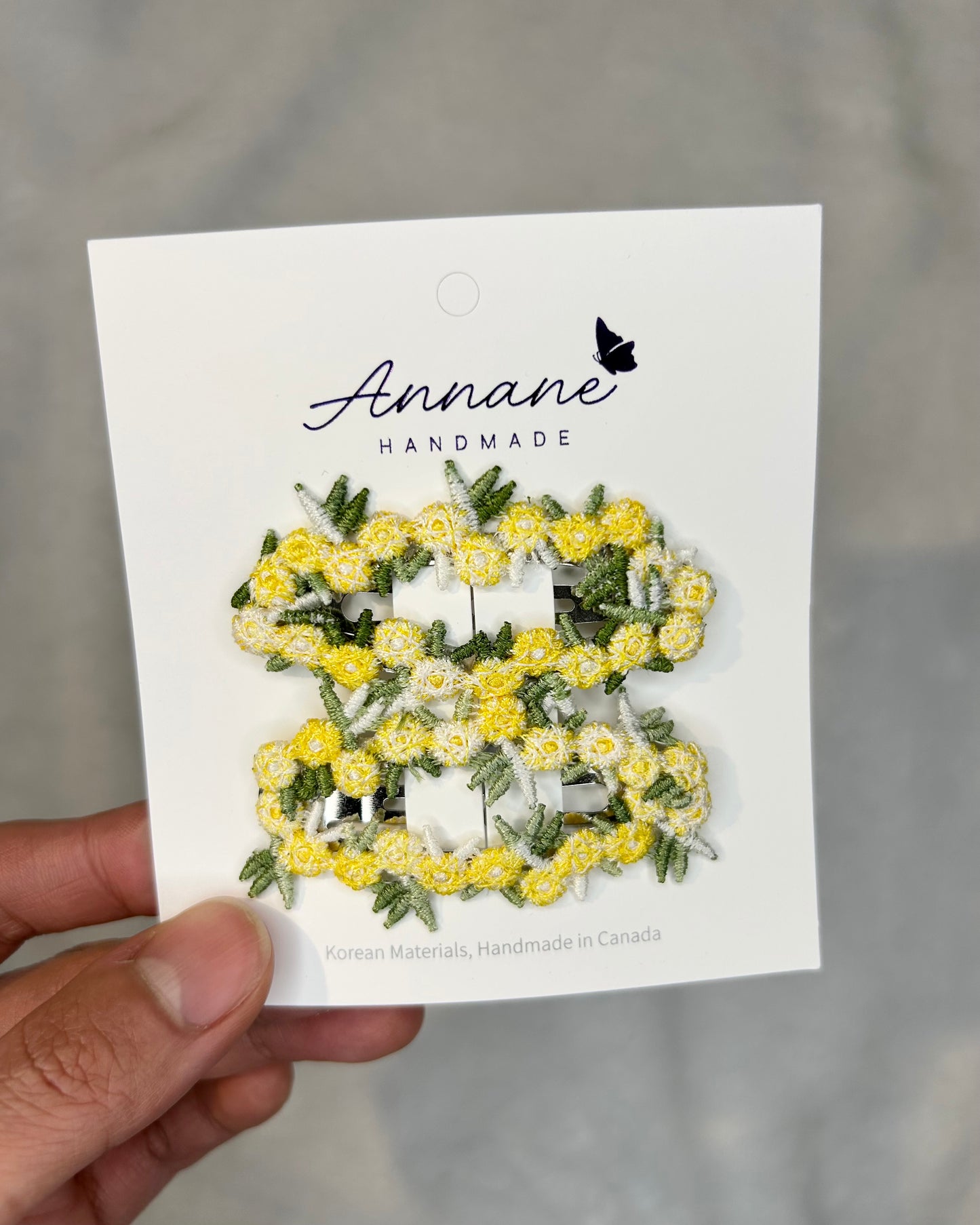 Ditsy Floral Snap Clip Set (2pcs)