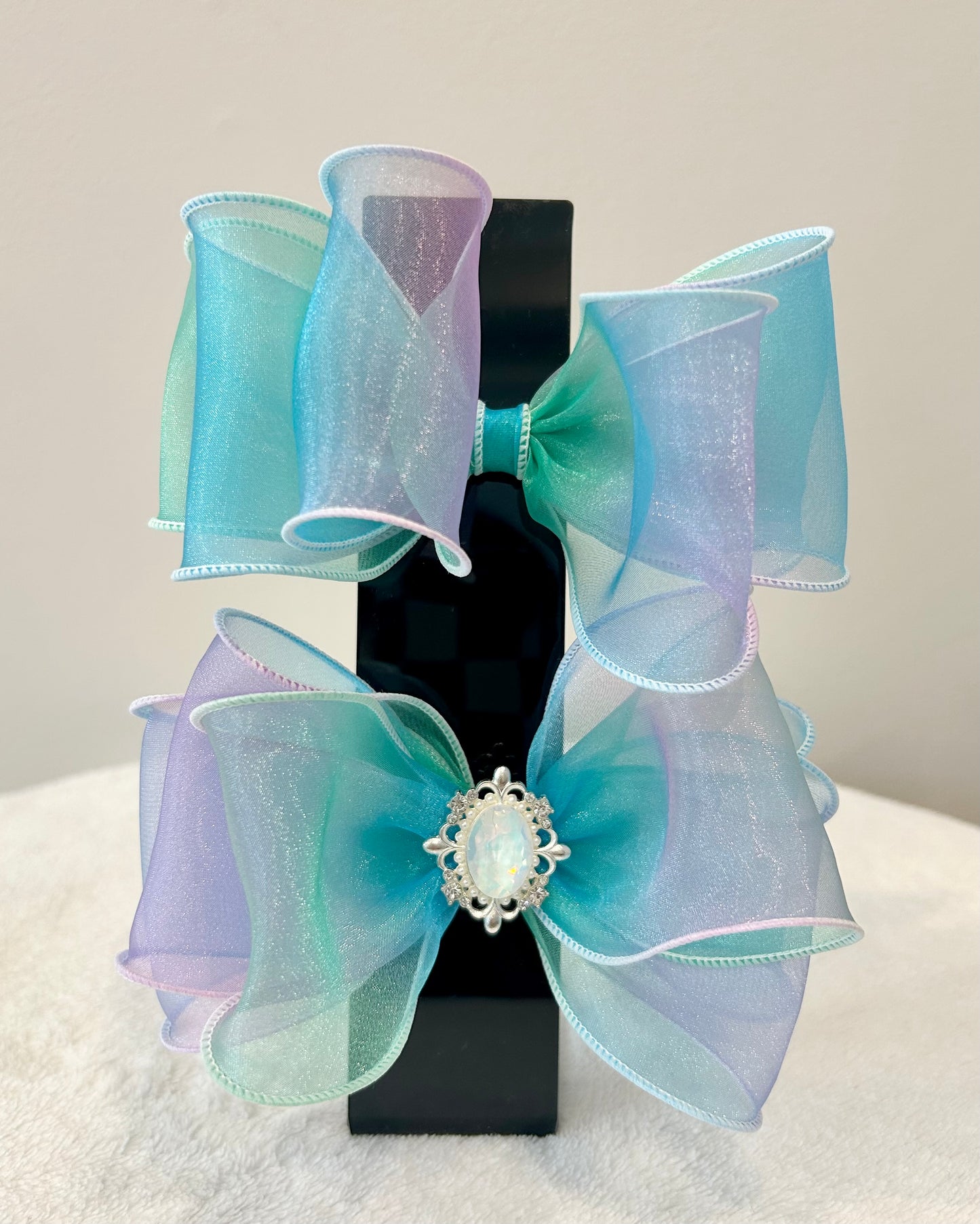 Aurora Organza Bow Clip