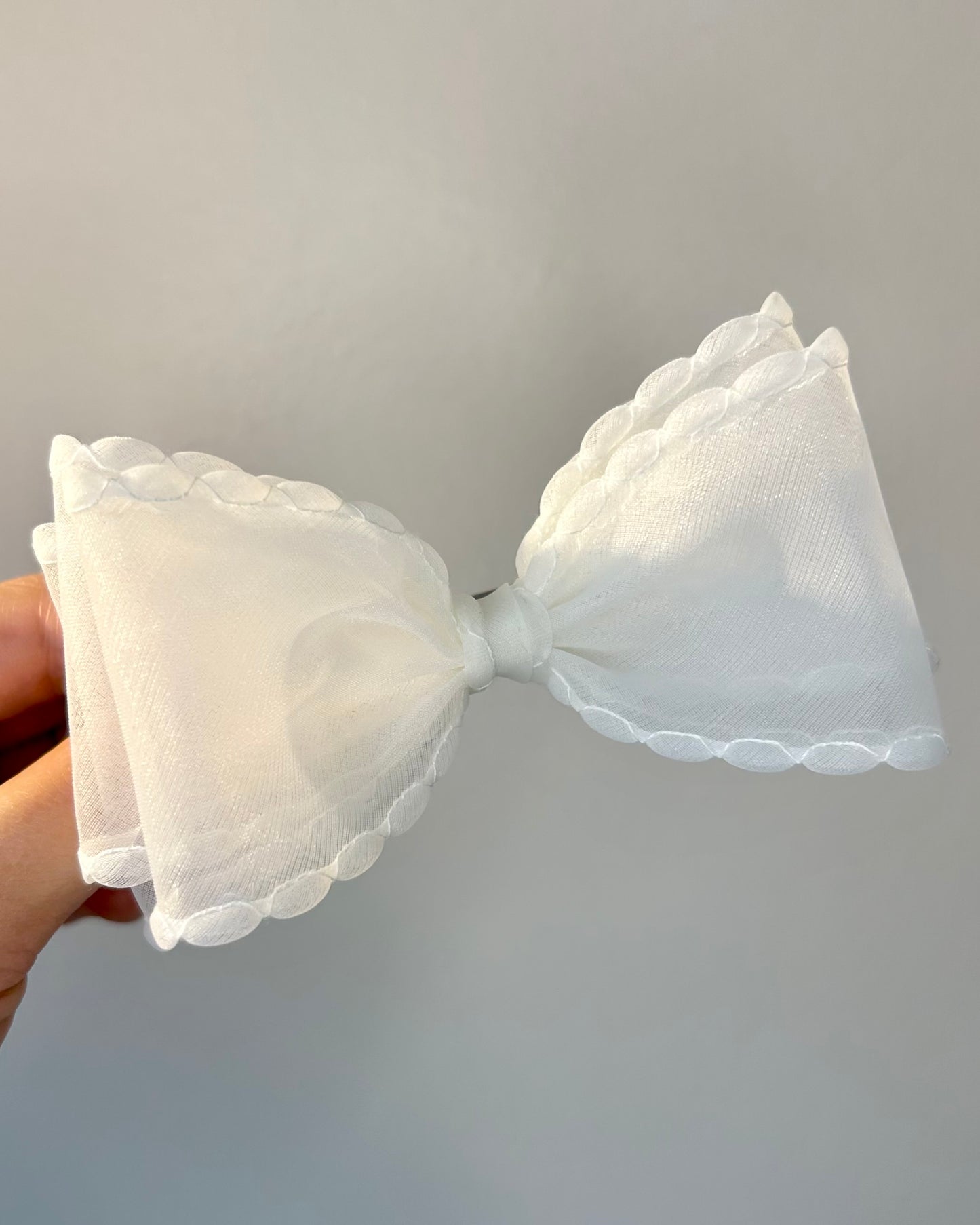Sheer Organza Bow Clip