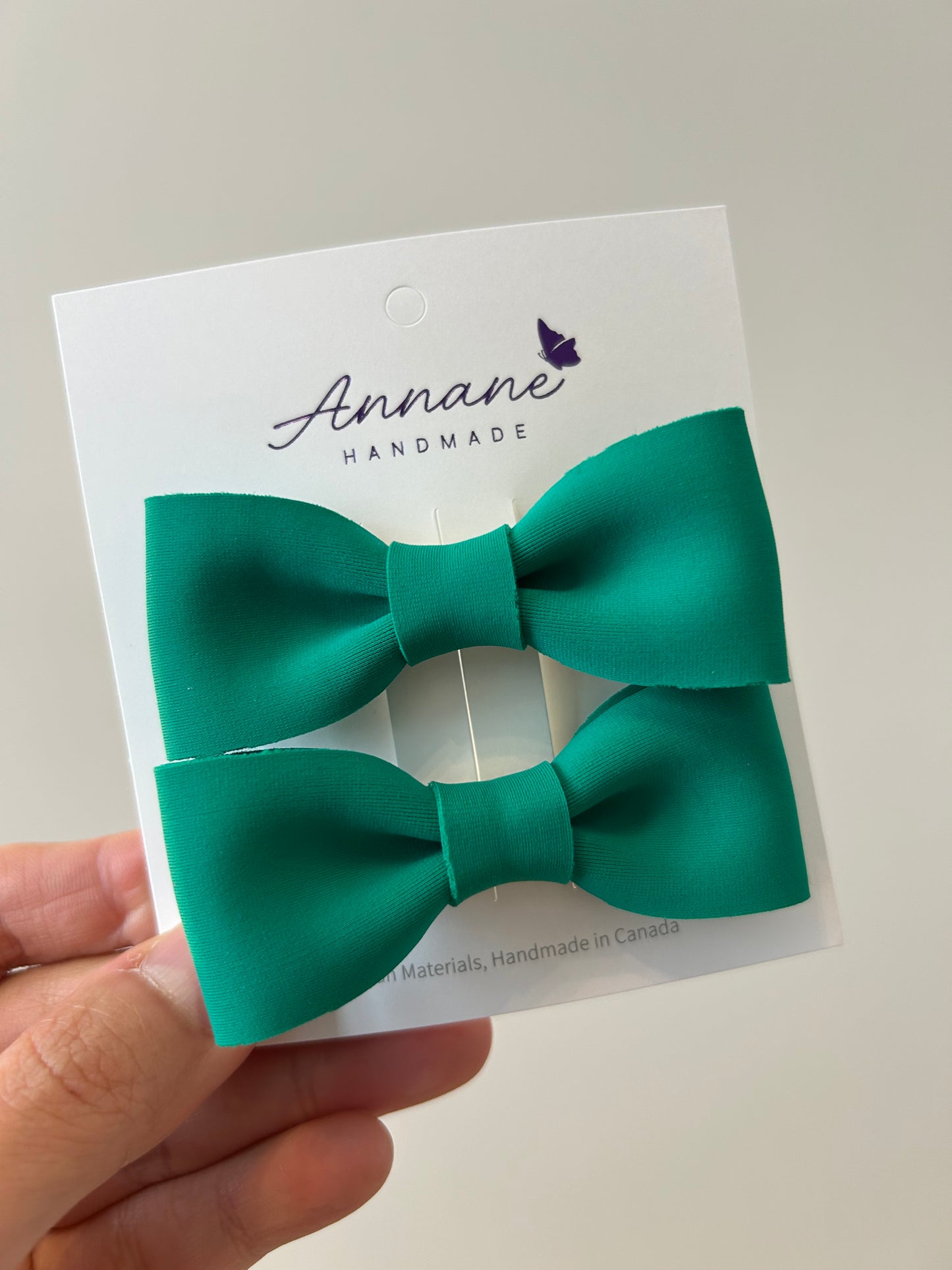 Mini Neoprene Bow Hair Clip Set (2pcs)